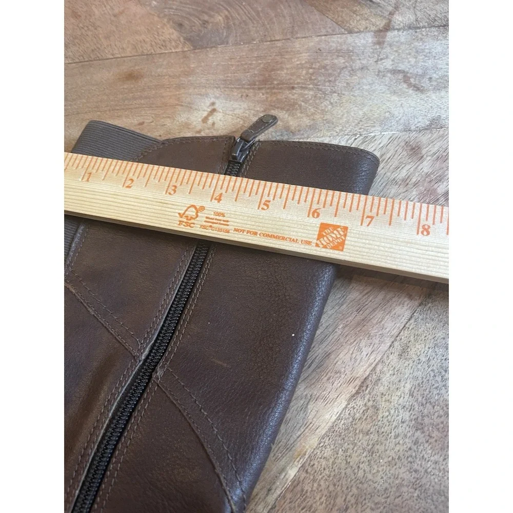 Rockport Hydro-Shield Waterproof Tall Brown Leather Boots Womens 7 Wide